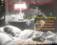 Spooky 16mm films Halloween Secret Speakeasy Sat Oct 31st 7pm