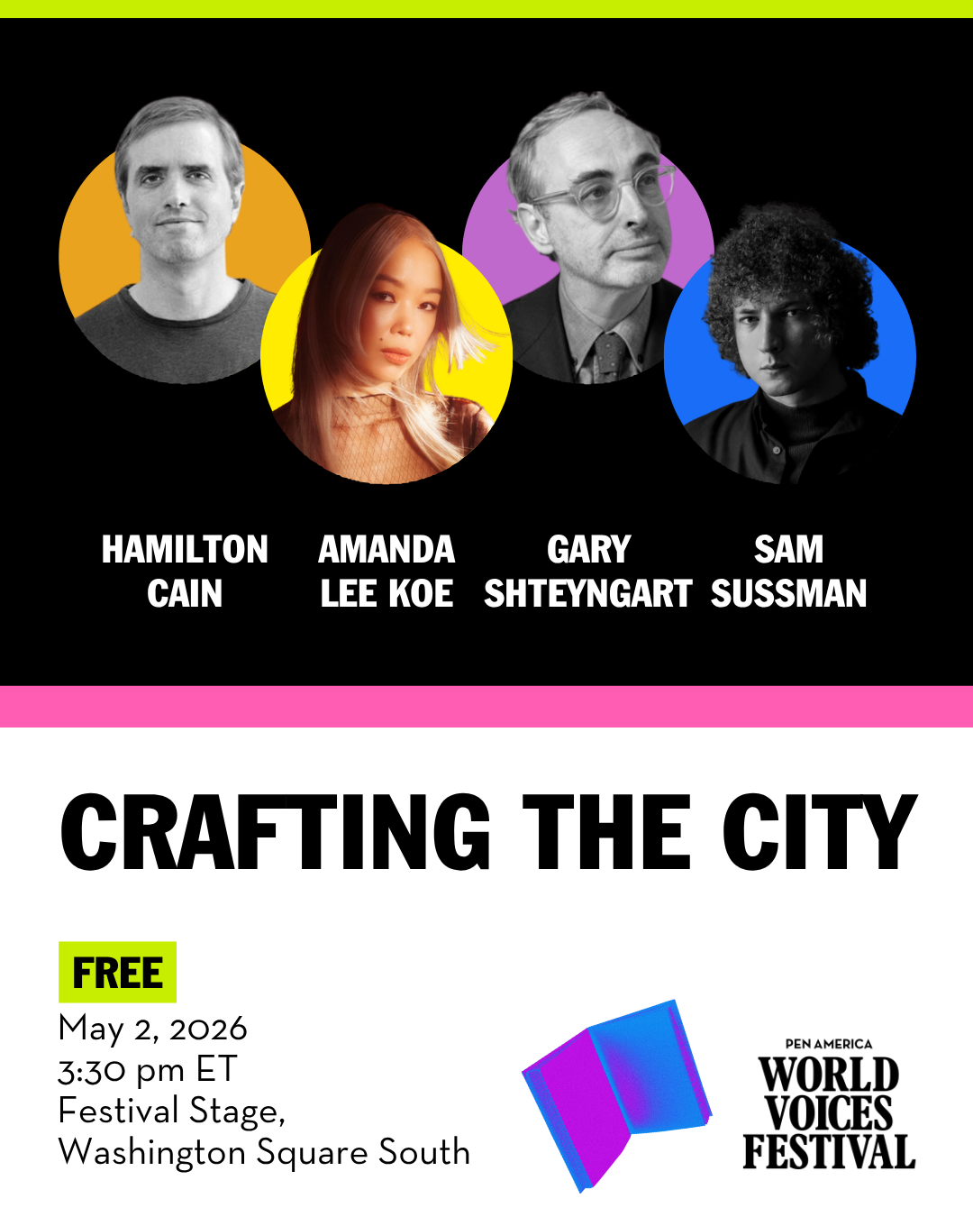 Crafting The City (PEN American 2026 World Voices Festival)