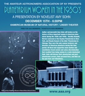 Amy Sohn | Astro Answers: Planetarium Women in the 1930's