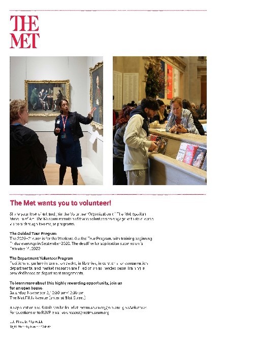 Metropolitan Museum of Art - Volunteer Open House