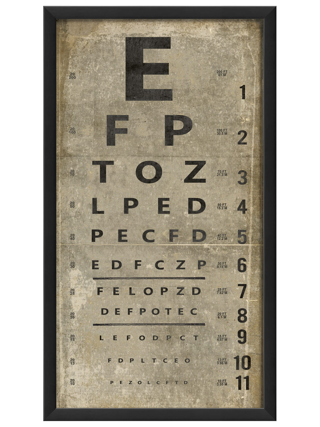vintage eye chart